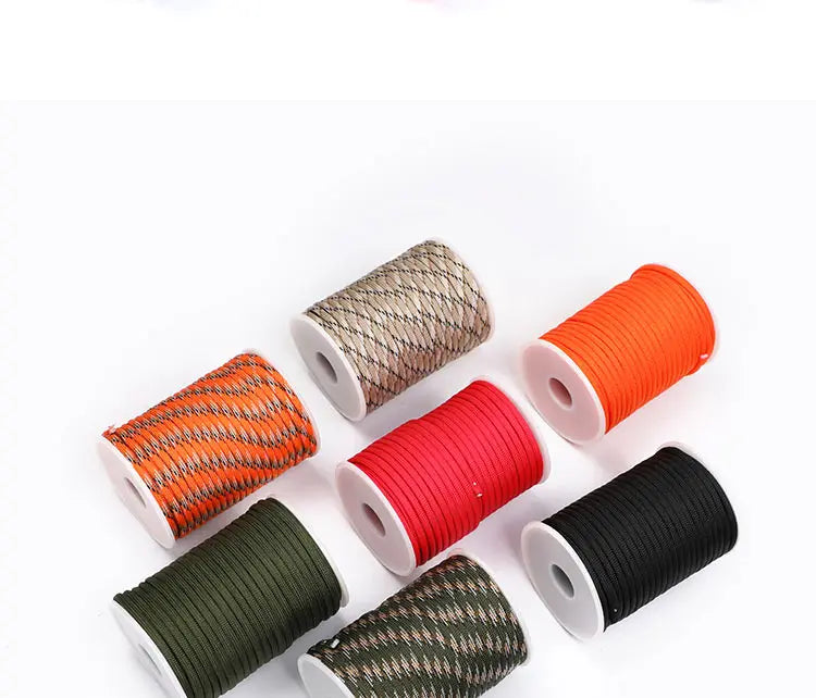 5M/15M/30M 4mm 7-Core 550 Paracord Rope for Camping, Survival & outdoor Use
