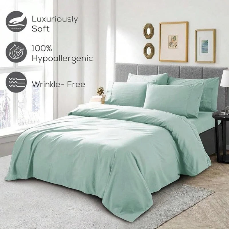 6 PC  Luxury  Cooling Sheet Set, Ultra soft, Breathable, Deep Pocket, Wrinkle-Resistant