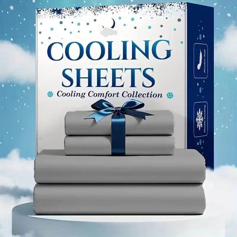 4pcs/6pcs Bamboo Cooling Queen Size Sheet Set - Breathable And Comfortable - For Hot Sleepers