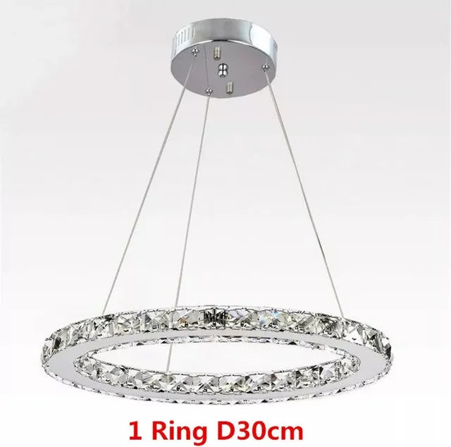 Modern Crystal LED Pendant  Chandelier-   Nordic Ceiling Light for Living & Dining Room