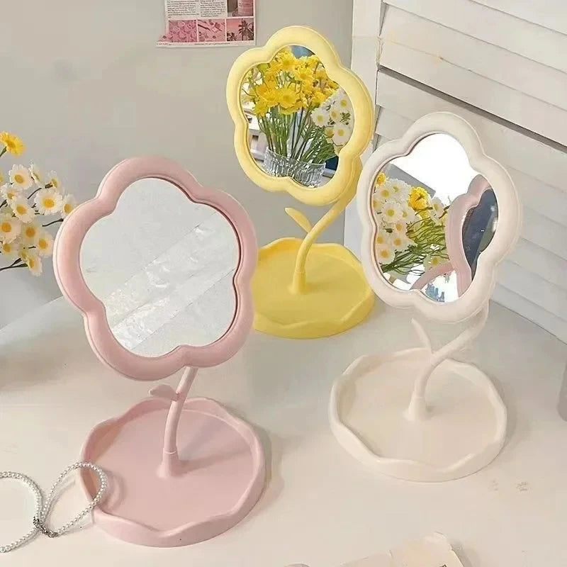 Makeup Dressing Mirror, Floral Pattern,