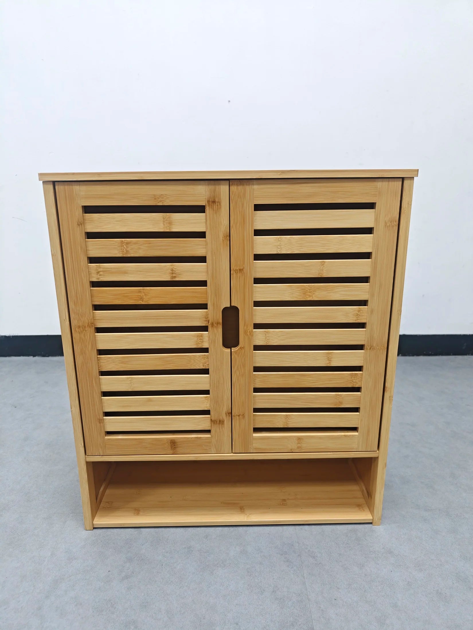 Wall Mounted Bamboo Bathroom Medicine  Cabinet Storage Shelf Cupboard Organizer Rack
