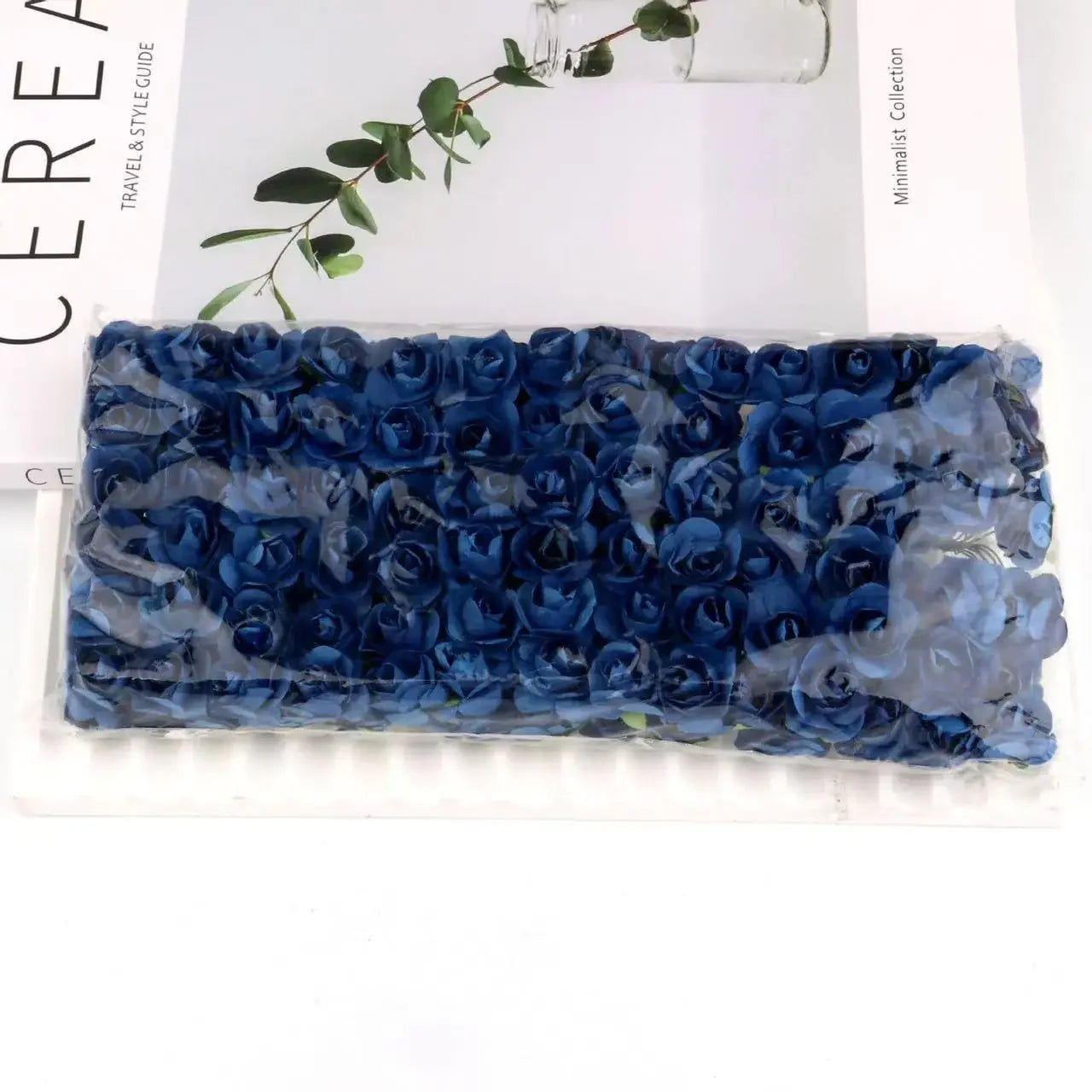 144PCS 1.5 cm Artificial Mini Paper Rose Flower Bouquet