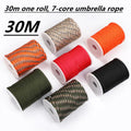 5M/15M/30M 4mm 7-Core 550 Paracord Rope for Camping, Survival & outdoor Use