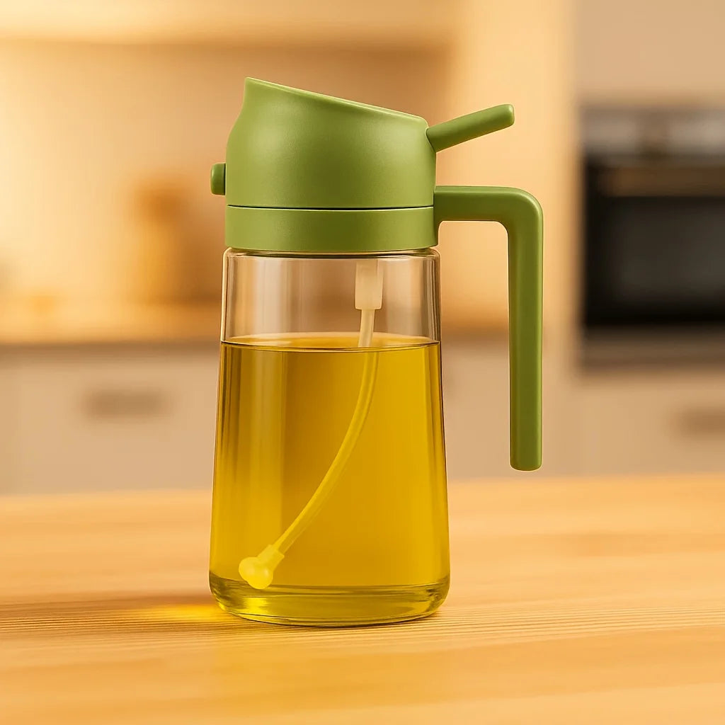 4-Pack Glass Oil Spray Bottles –Drip-Proof,