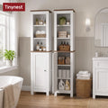 , 66.1 inch  Bathroom Storage Cabinet, Narrow Freestanding Organizer with Adjustable Shelves, Doors, & Anti Tip Design