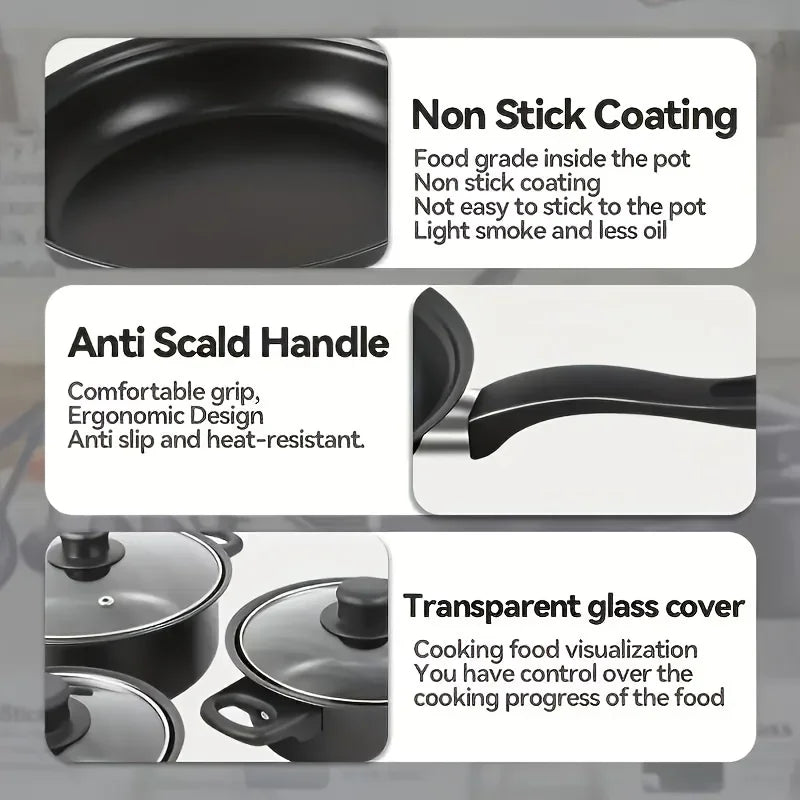 13-Piece Nonstick Induction Set with Utensils