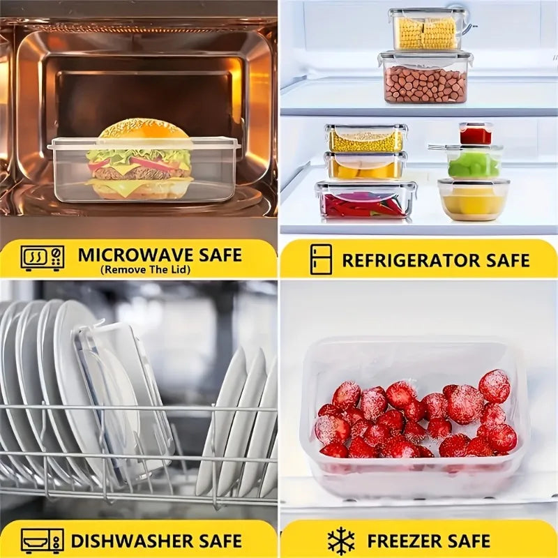 48 Pcs BPA-Free Food Storage Set - 24 Airtight Containers & Lids with Labels