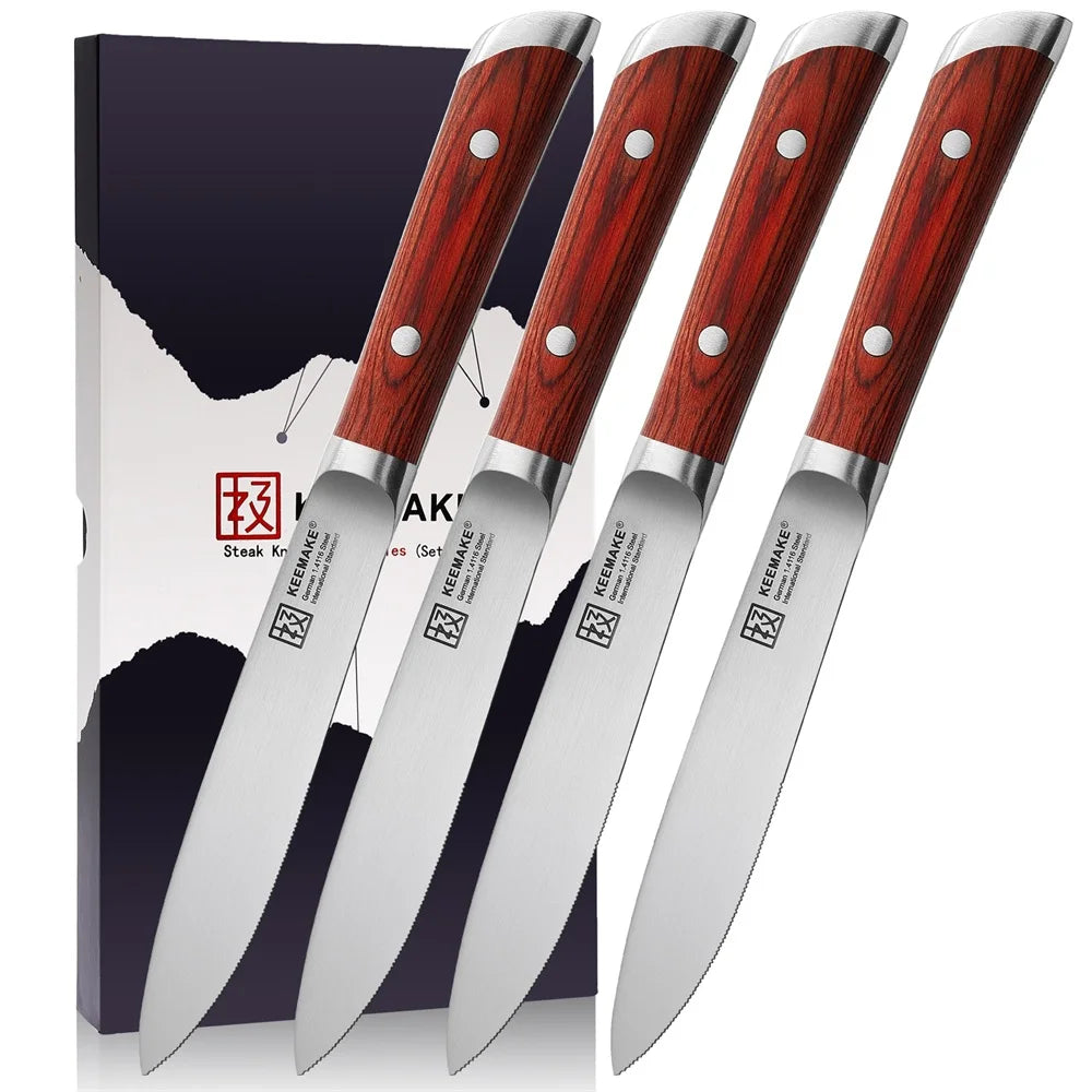 4PCS Steak Stainless Steel Knives Set 5.5 Inch  Ultra Sharp  Meat Cutting Knives