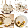 14PcsNon stick, Ceramic Cookware Set,  PFAS and PFOA Free