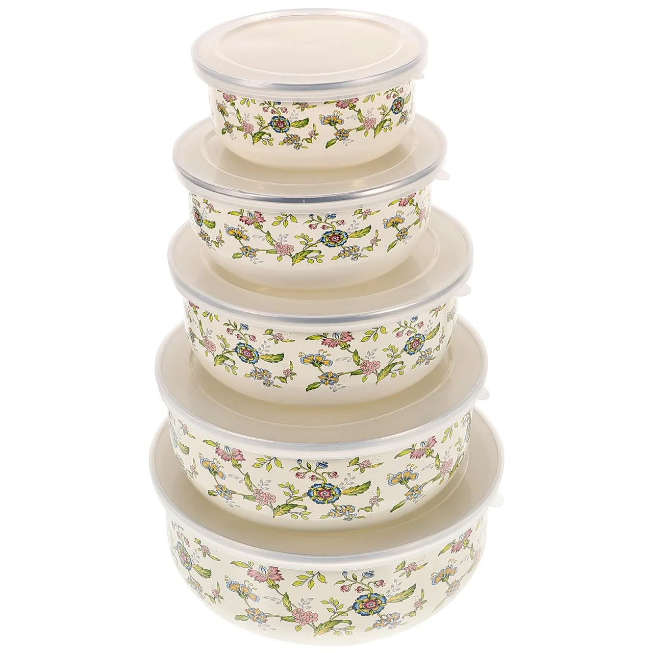 5PCS  Steel Mixing Bowls with Lids,