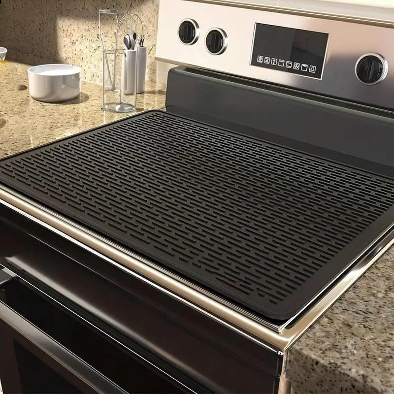 Silicone Stove Top Cover Mat, Heat Resistant Electric Glass Cooktop Protector,