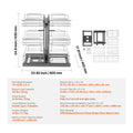 2/3Tier Pull Out Corner Cabinet , Organizer 4 Shelf with Sliding Storage Baskets