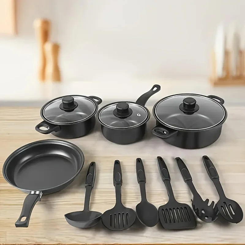 13-Piece Nonstick Induction Set with Utensils