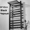 Electric Towel Dryer Black/White Bathroom Electric Rack Digital Display Temperature Time Control Towel Warmer Rail