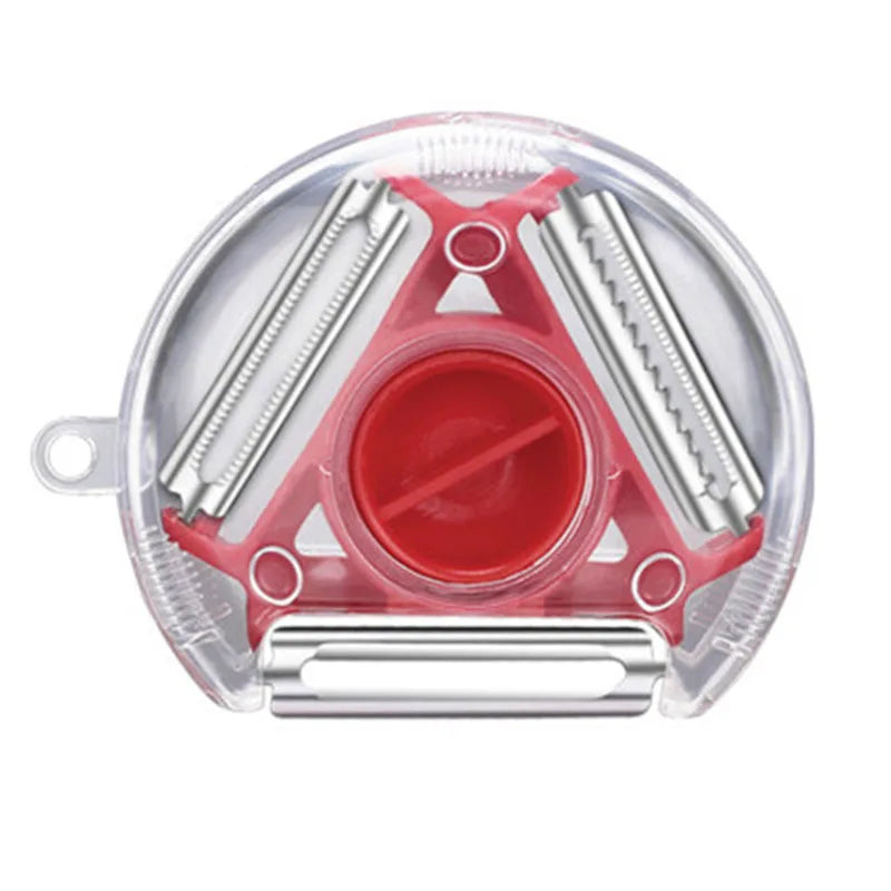 3in1 Magic Trio Peeler Set Vegetable Peeler, Slicer, Shredder & Julienne Cutter
