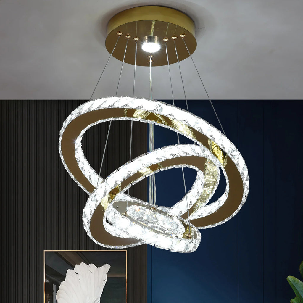 French luxury crystal chandeliers  Led ceiling lamp pendant