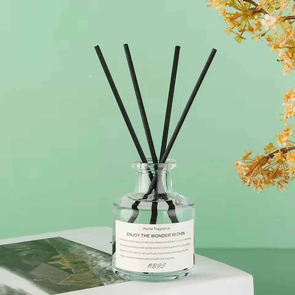 50ml Fireless Aromatherapy Set Freesia Jasmine Fragrance Oil With Reed Diffuser
