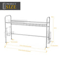 2Tier Dish Drying Rack Stainless Steel  Counter Dish Utensil Holder