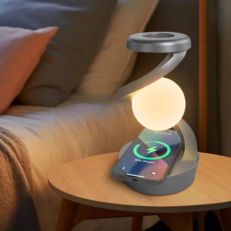 Wireless LED Bedside Night Light-Motion Activated, Rechargeable Table Lamp