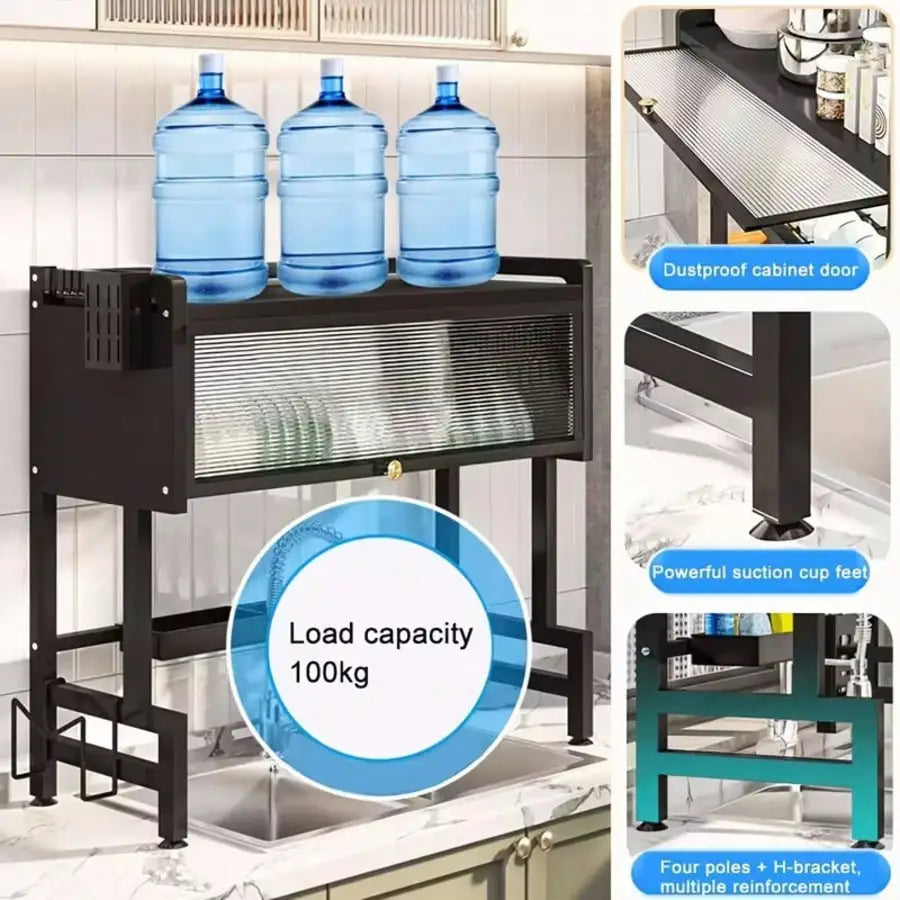 Over The Sink Dish Drainer Drying Rack 3 Tier