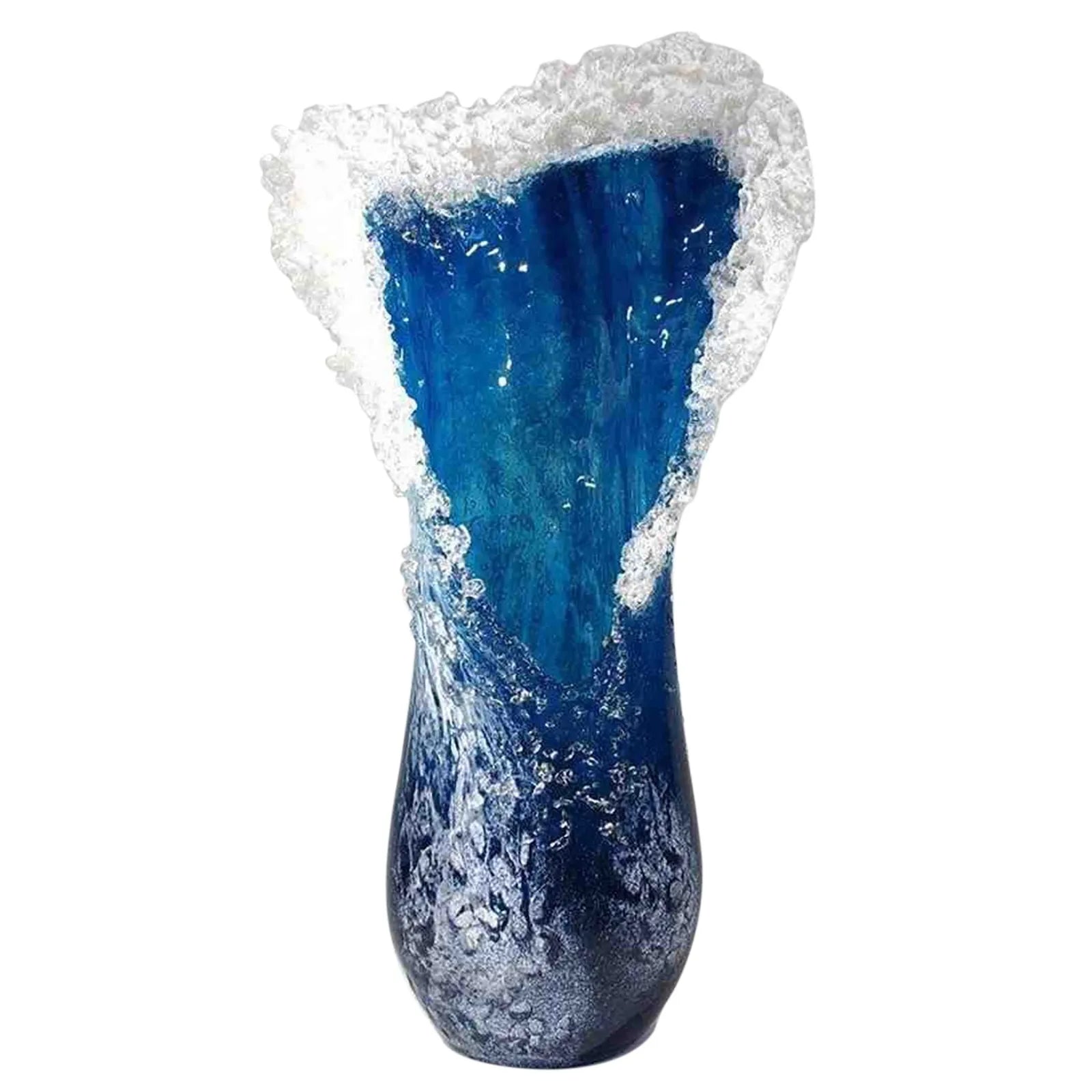 Sea Wave Resin Blue Vase,