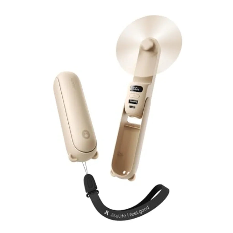 Handheld Travel Fan, Upgraded Mini Portable Fan with Up to 24 Working Hours for Long-term  Cooling, Combines Power Bank
