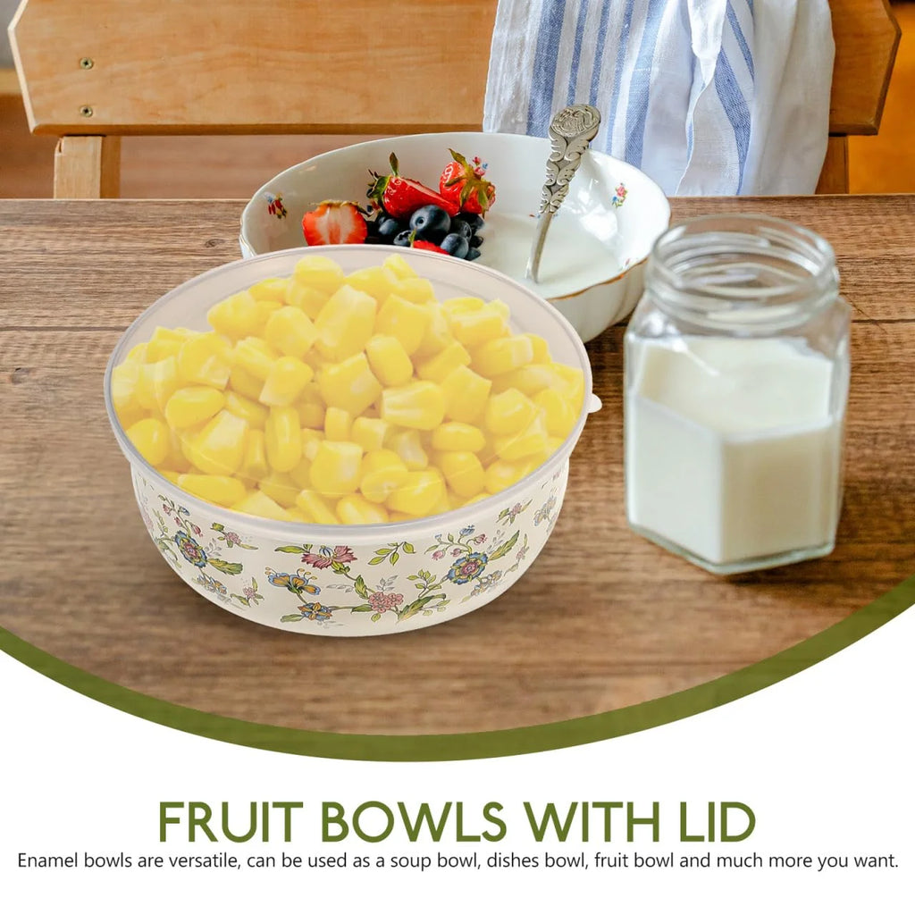 5PCS  Steel Mixing Bowls with Lids,
