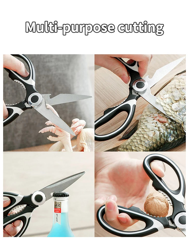 Premium Stainless Steel Kitchen Food Shears Scissors. Multifunction