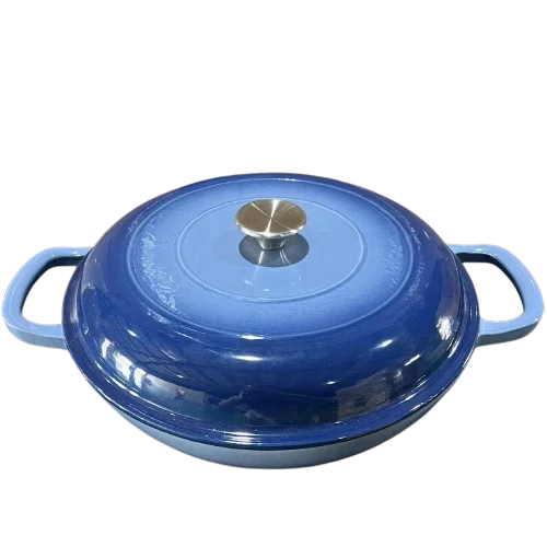 4.5L  Cast Iron Dutch Oven Pot with Lid & Dual Handles for Baking & Cooking