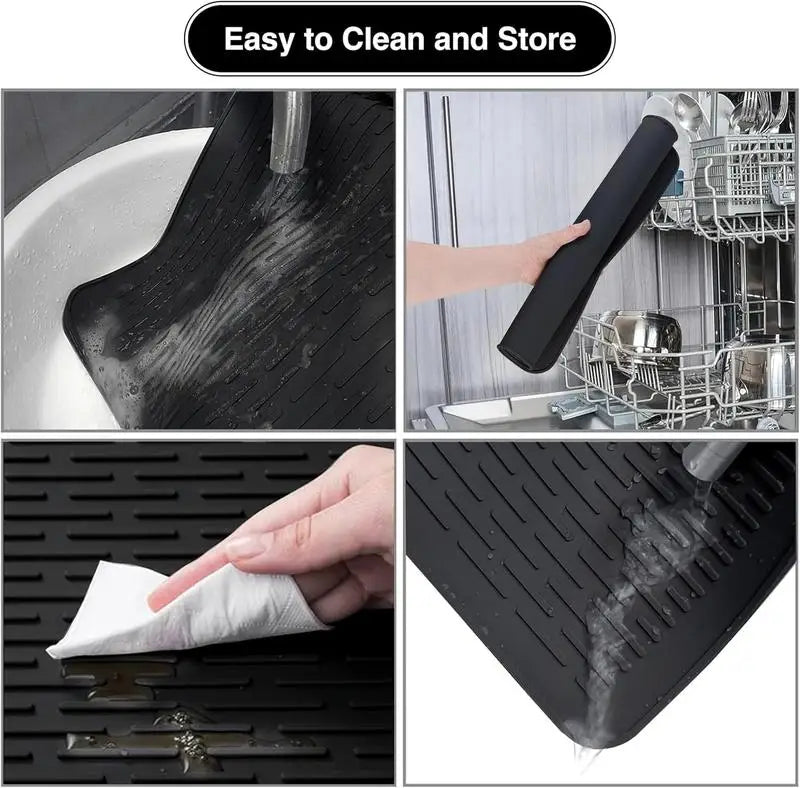 Silicone Stove Top Cover Mat, Heat Resistant Electric Glass Cooktop Protector,