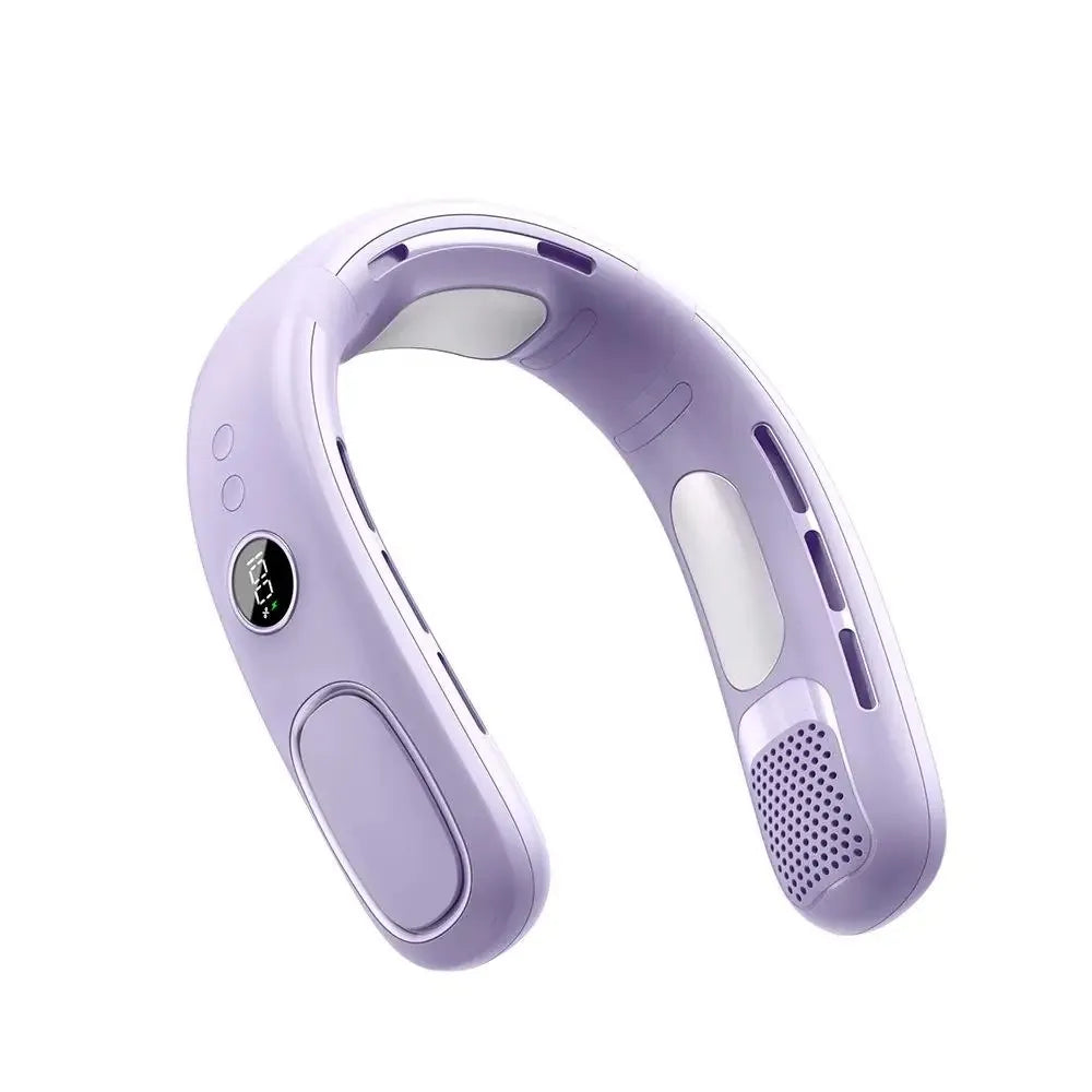 Neck Fan Semiconductor Cooling 5-Speed Bladeless Wearable Fan USB Rechargeable Portable