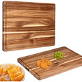Extra Large Reversable  Wood Cutting Board with Juice Groove and Handle 24 x 18 x1.2 in