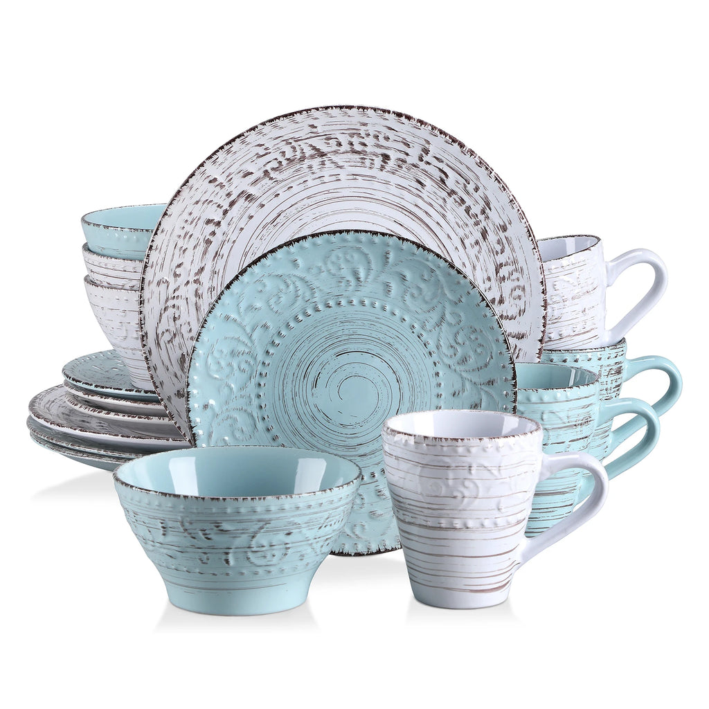 16/32 Ceramic Plates Dinner Set Stoneware set of 4