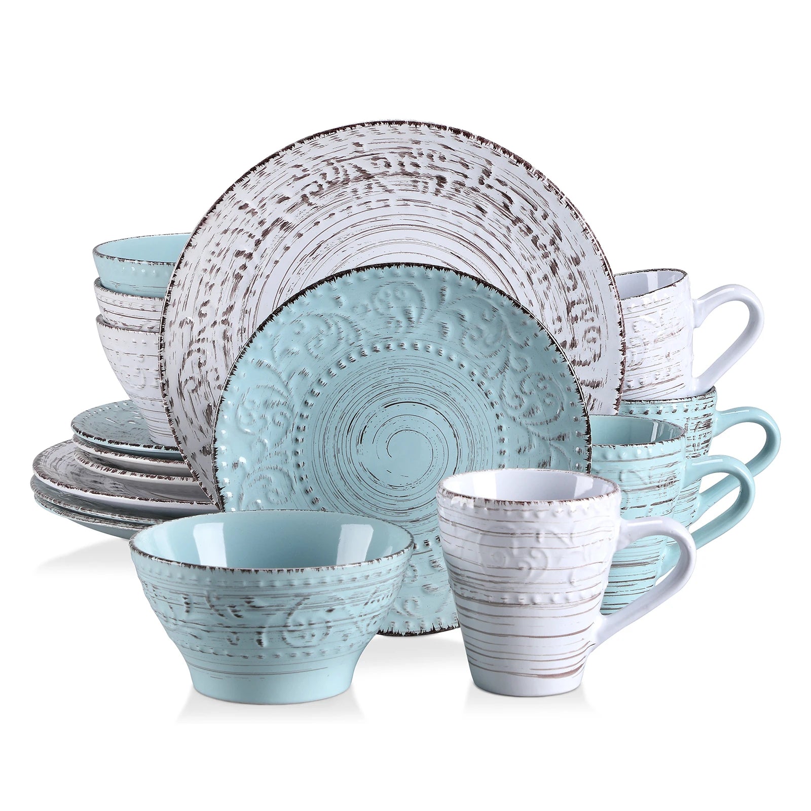16/32 Ceramic Plates Dinner Set Stoneware set of 4