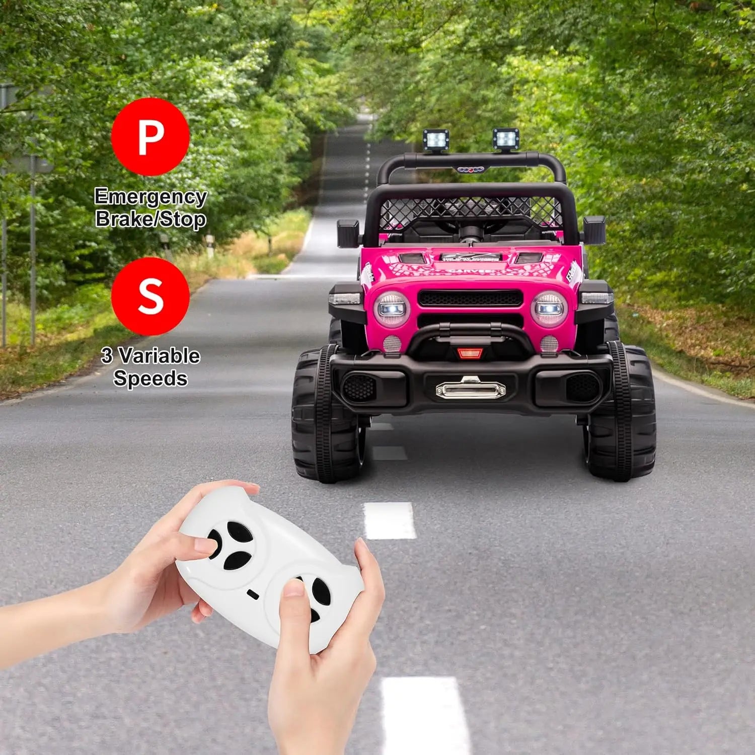 12V 2 Seater Kids Ride-On Electric Car with Remote Control, Music & LED Lights