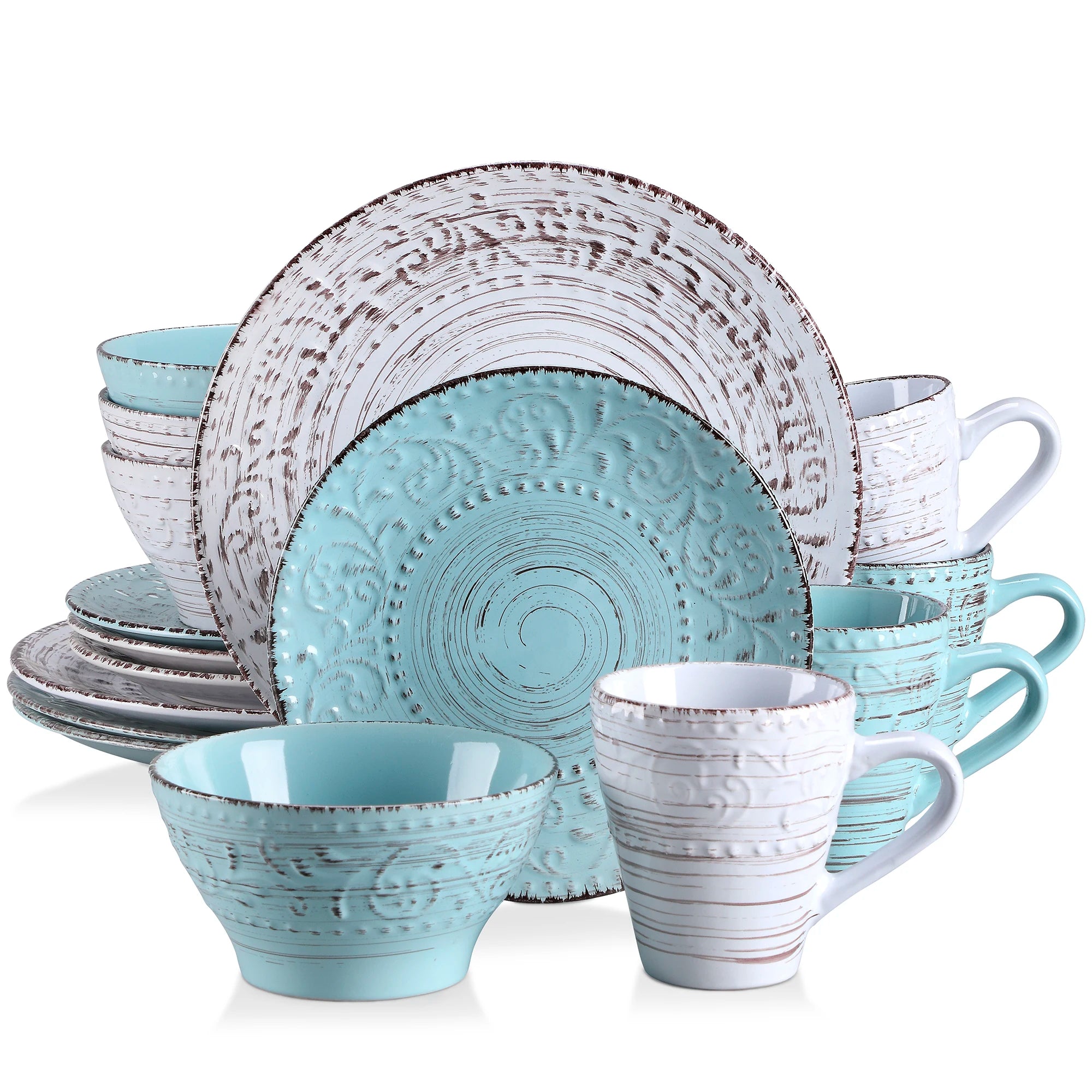 16/32 Ceramic Plates Dinner Set Stoneware set of 4