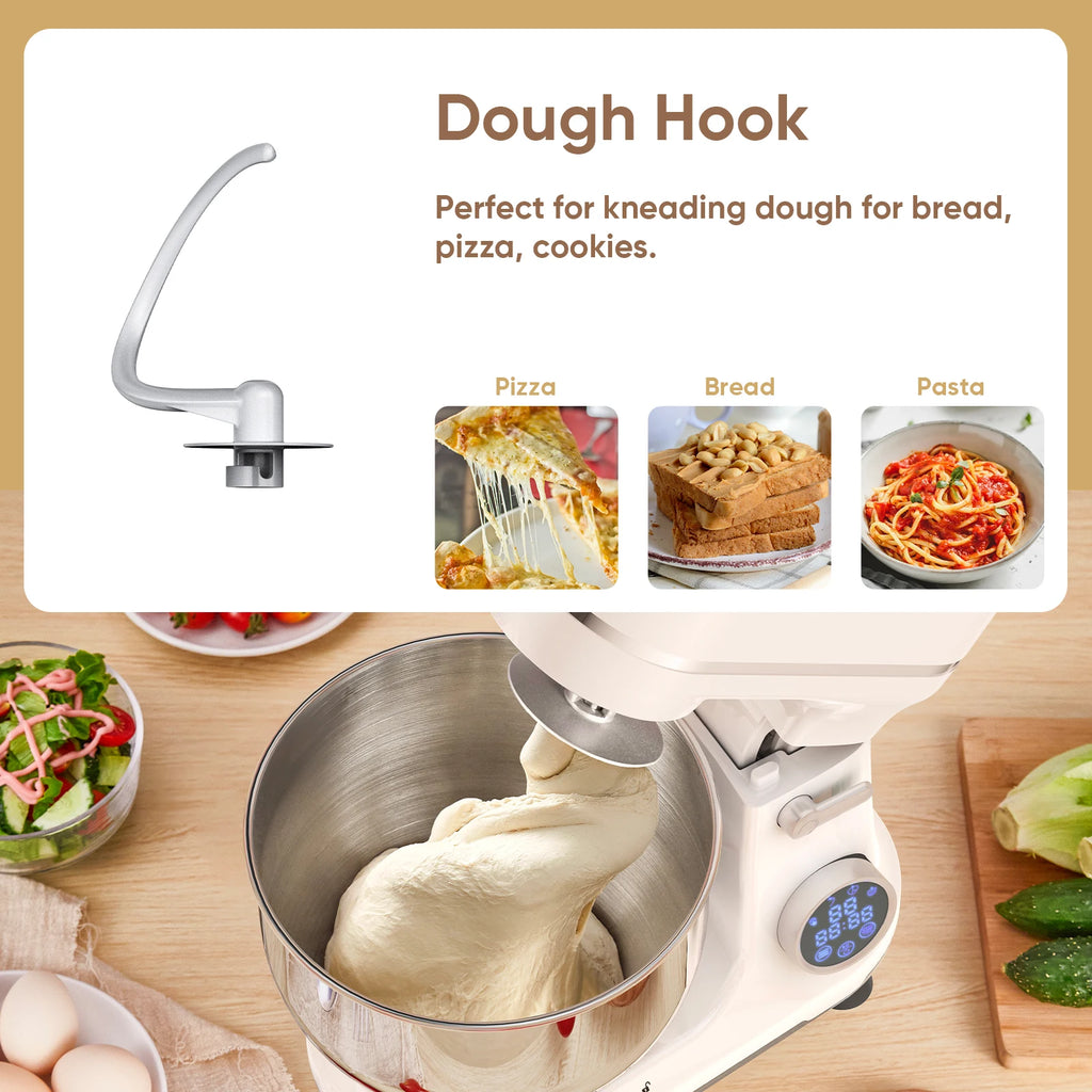 Kitchen Food Stand Mixer, 1200W 11-Speeds DC Motor, Digital LED/O led Display ,5l Bowl,  Dough Hook, Whisk
