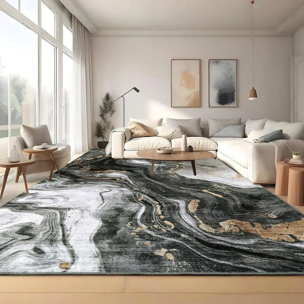 Washable Area Abstract Rugs  Non Slip