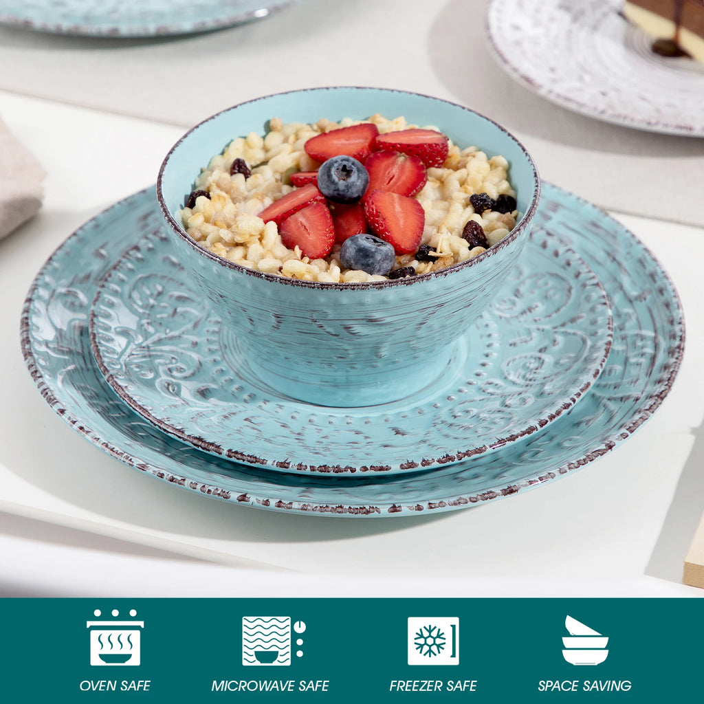 16/32 Ceramic Plates Dinner Set Stoneware set of 4