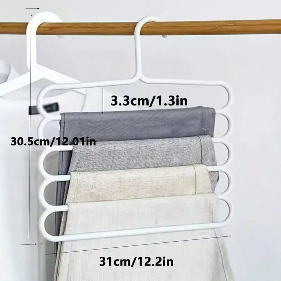 5/10pcs Space Saving Clothes Multi-Layer Non-Slip Clothes Hanger for Closet Organization
