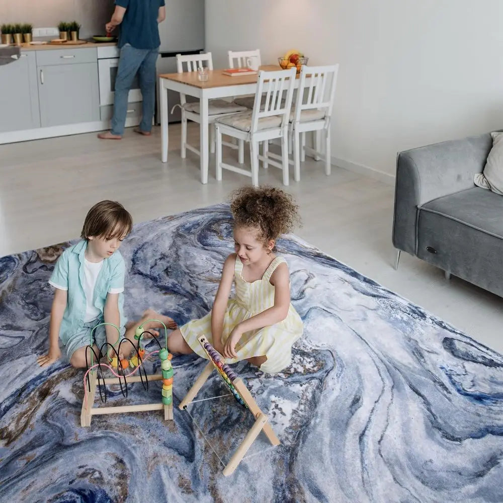 9x12 Area Rugs , Modern Abstract  Contemporary Machine Washable Rug, Large Stain Resistant Carpet