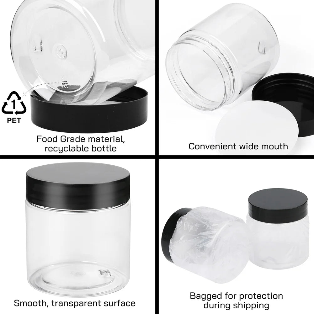 12PCS Transparent Airtight Food Storage Containers, Large-Capacity Moisture-Proof Grain Jars