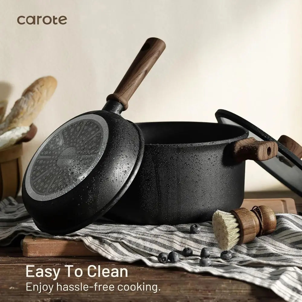 16-Piece Nonstick Cookware Set with Induction-