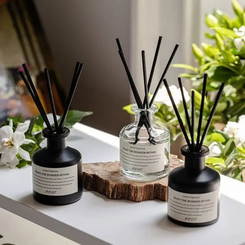 50ml Fireless Aromatherapy Set Freesia Jasmine Fragrance Oil With Reed Diffuser