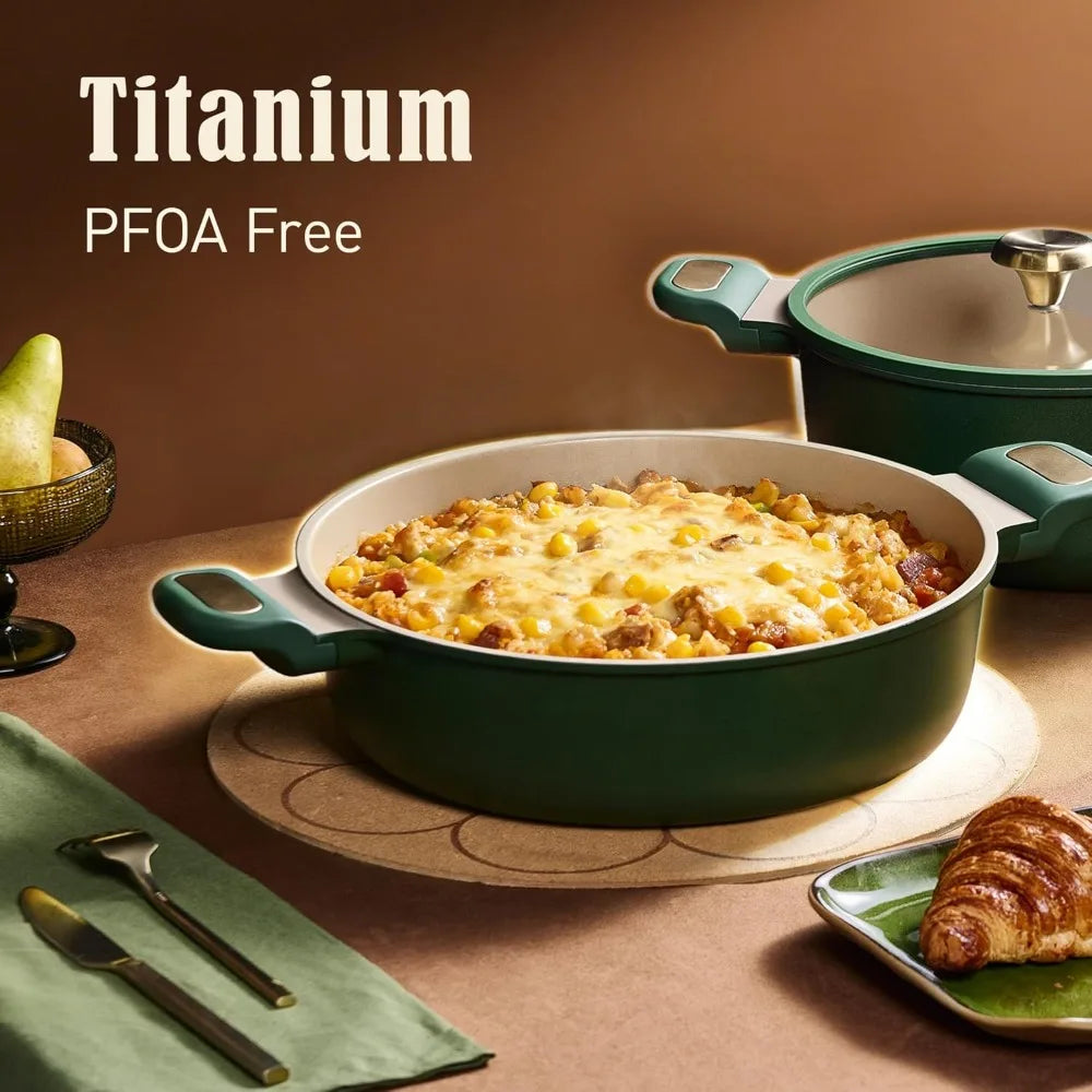 , 31pcs Non Stick Cookware Set,  Induction Compatible, Non-Toxic