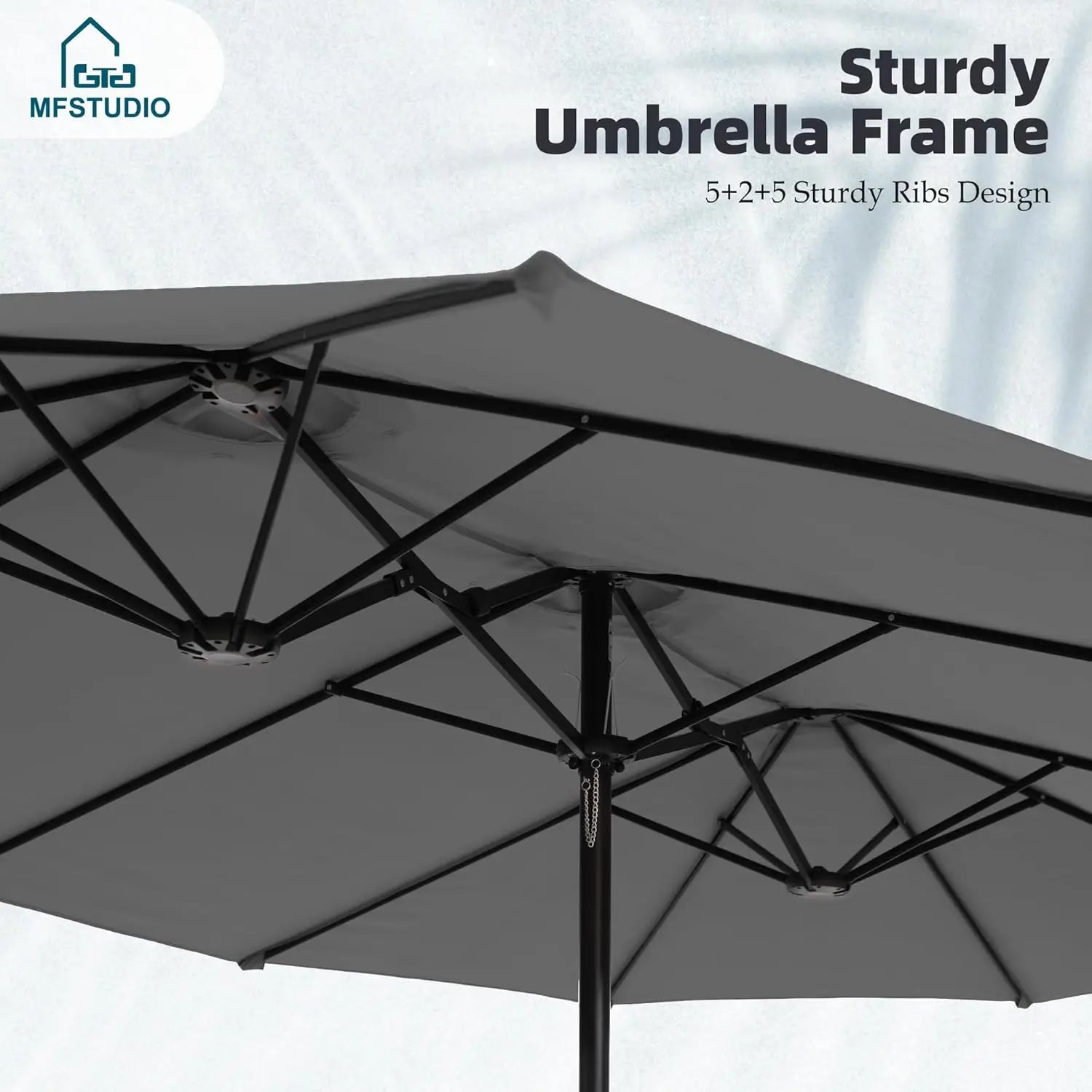 15ft Double Sided Patio Umbrella with Base Included,