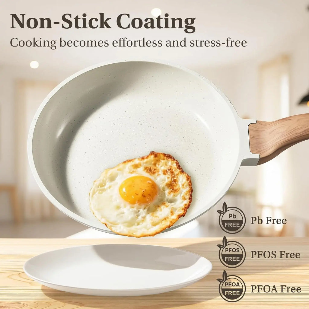 , 25-Piece Nonstick Induction  Cookware Set with Removable Handles,  Stackable RV Pots & Pans