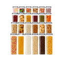 24PCS Airtight Food Storage Containers, 4 Sizes Kitchen Pantry Storage Jars with Lids for Dry Food,