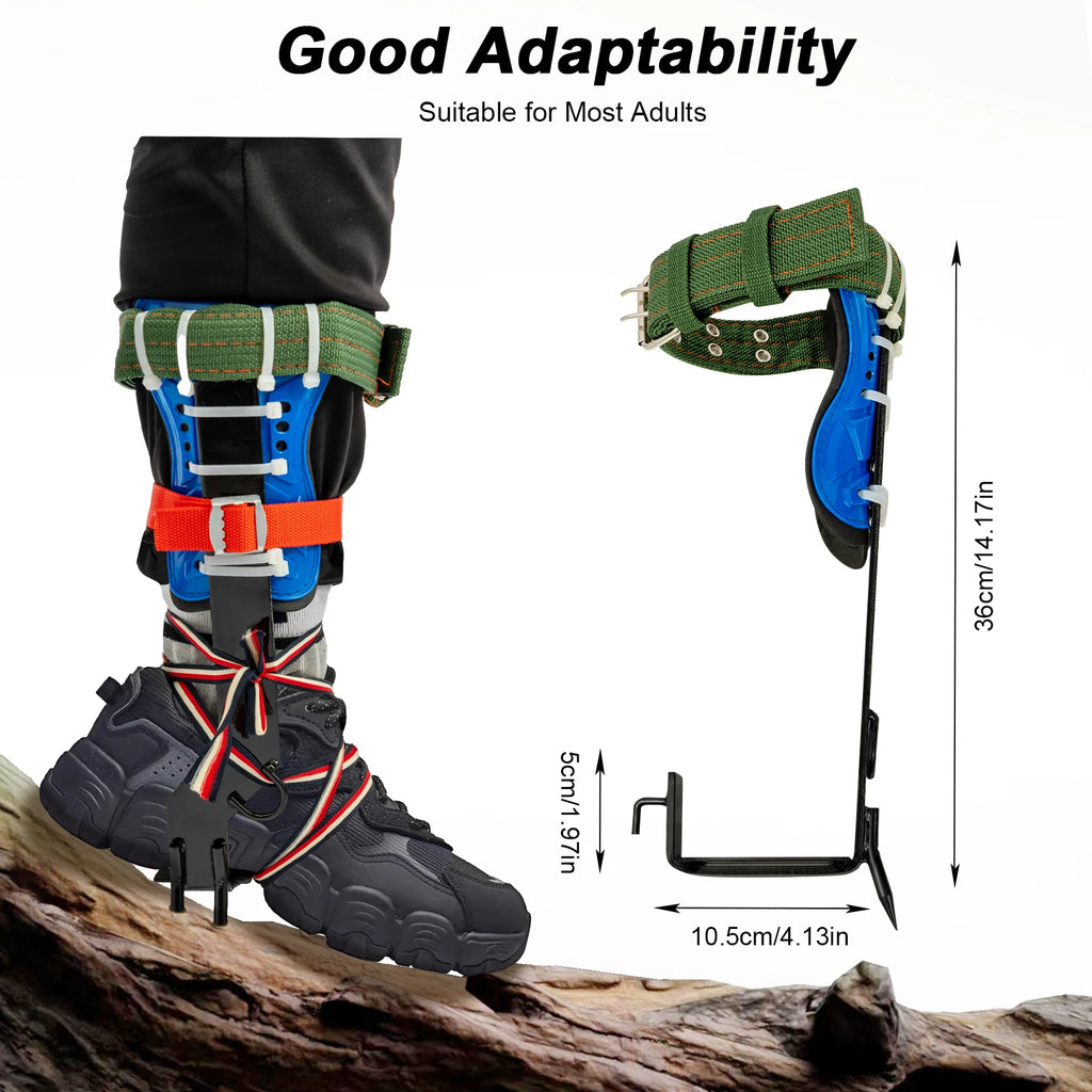 Tree Climbing Spikes Kit with Safety Belt Harness 220lbs Ergonomic Climbing Gear Arborist Aider Tool